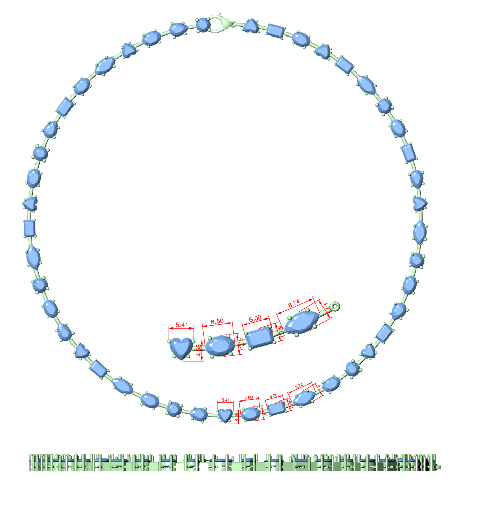 Diamond Tennis & Statement Necklace CAD Files – 21 Design Collection | 3DM & STL Download