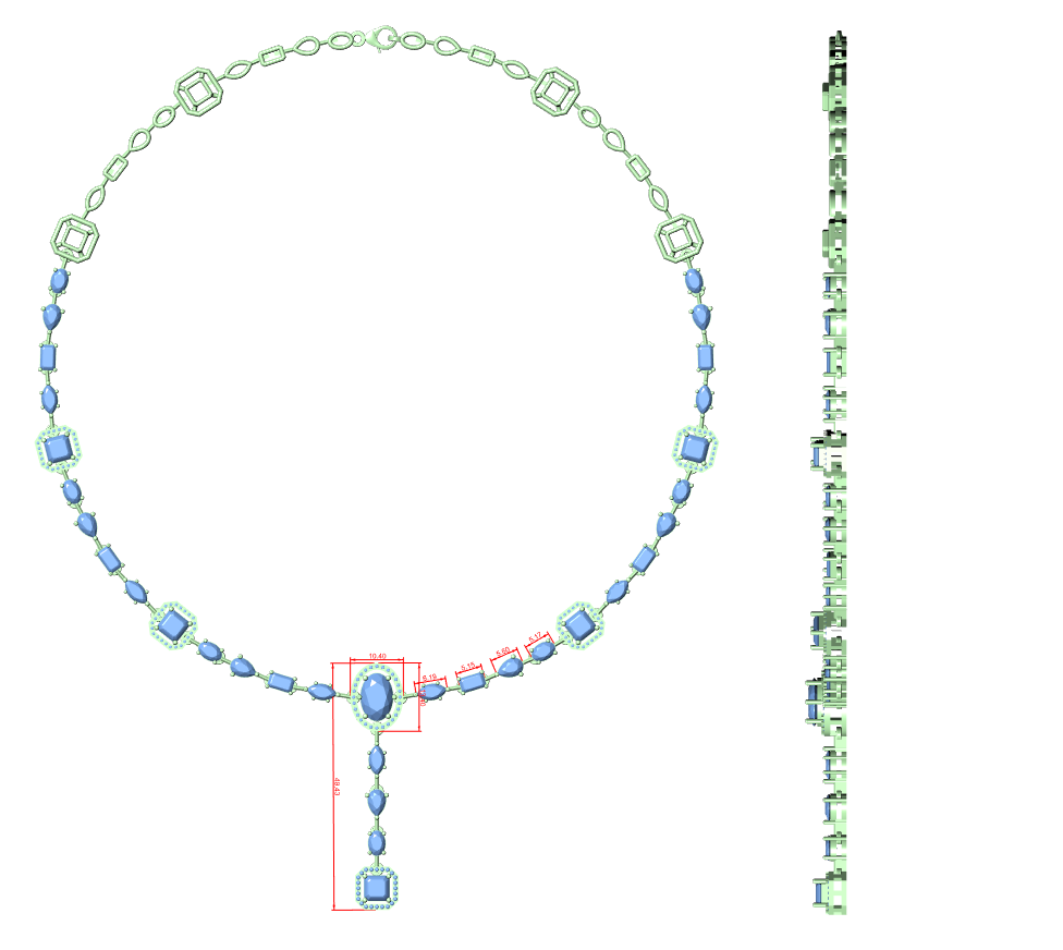 Diamond Tennis & Statement Necklace CAD Files – 21 Design Collection | 3DM & STL Download