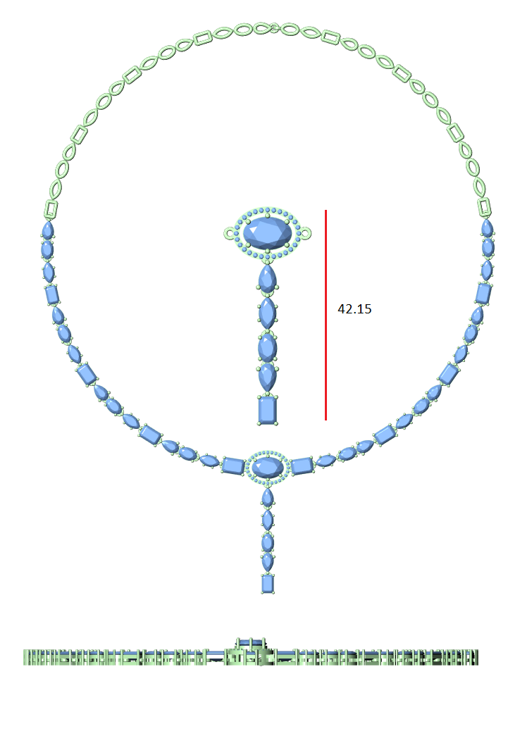 Diamond Tennis & Statement Necklace CAD Files – 21 Design Collection | 3DM & STL Download