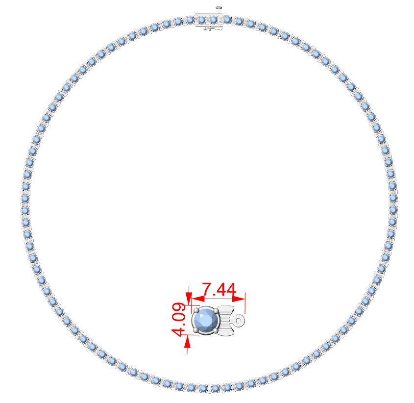 Diamond Tennis & Statement Necklace CAD Files – 21 Design Collection | 3DM & STL Download