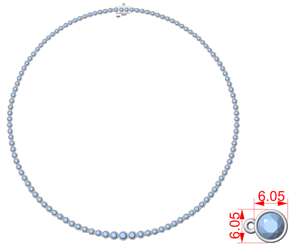 Diamond Tennis & Statement Necklace CAD Files – 21 Design Collection | 3DM & STL Download