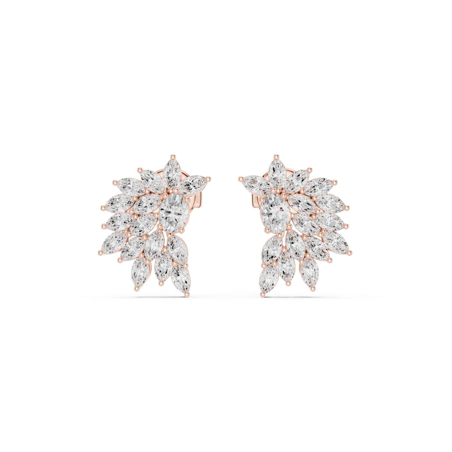 Diamond Stud Earrings CAD Files – 18 Models Collection | 3DM & STL Download
