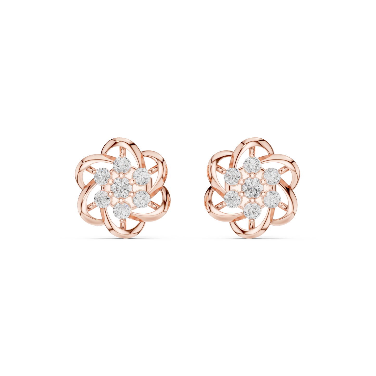Diamond Stud Earrings CAD Files – 18 Models Collection | 3DM & STL Download