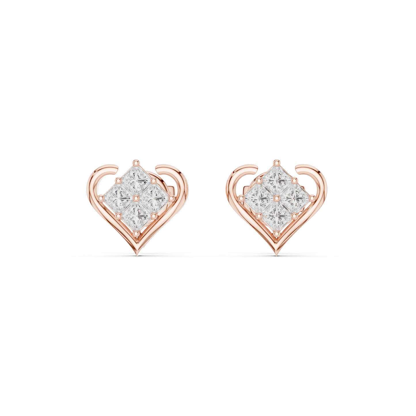 Diamond Stud Earrings CAD Files – 18 Models Collection | 3DM & STL Download