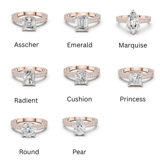 Filigree Miligrain Pave Band Ring CAD Files – Multi Shape Collection | 3DM & STL Download