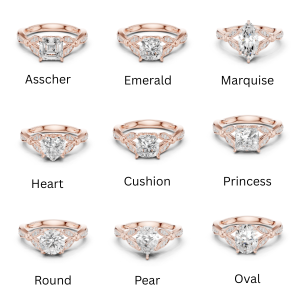 Cathedral Shoulder Pavé Band Ring CAD Files – Multi Shape Collection | 3DM & STL Download