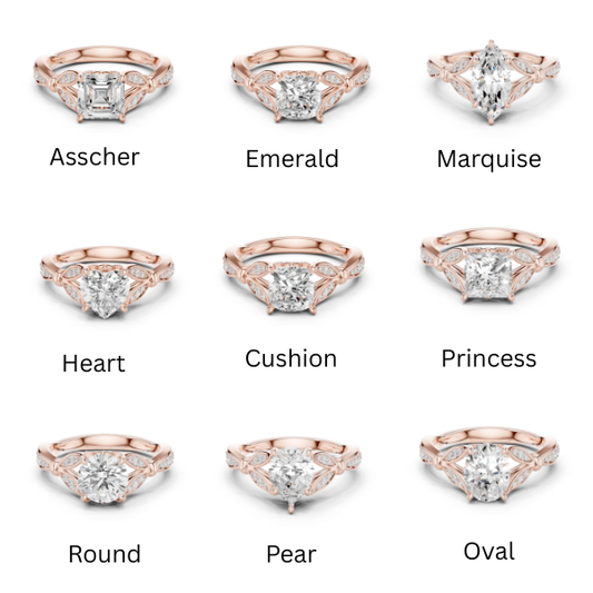 Cathedral Shoulder Pavé Band Ring CAD Files – Multi Shape Collection | 3DM & STL Download