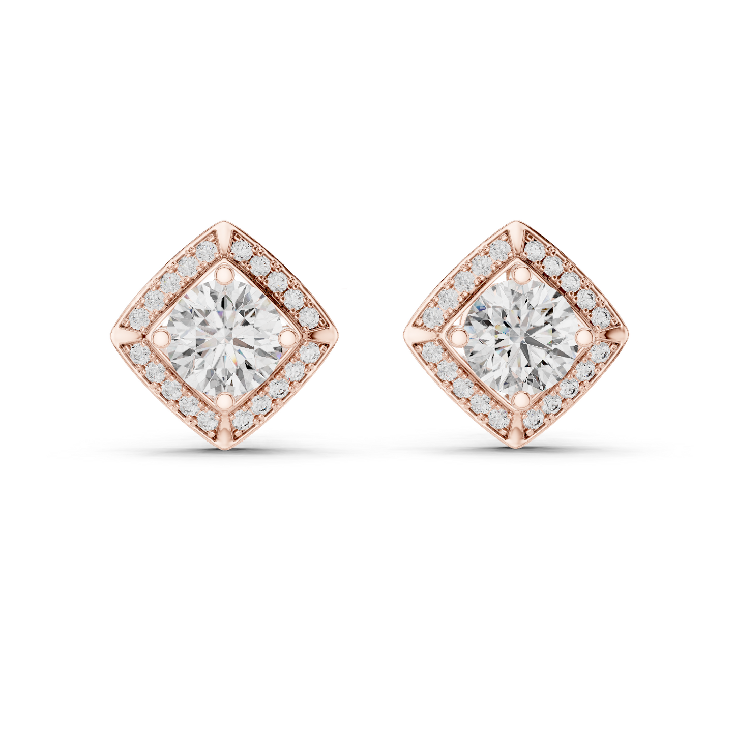 Diamond Stud Earrings CAD Files – 15 Design Collection | 3DM & STL Download
