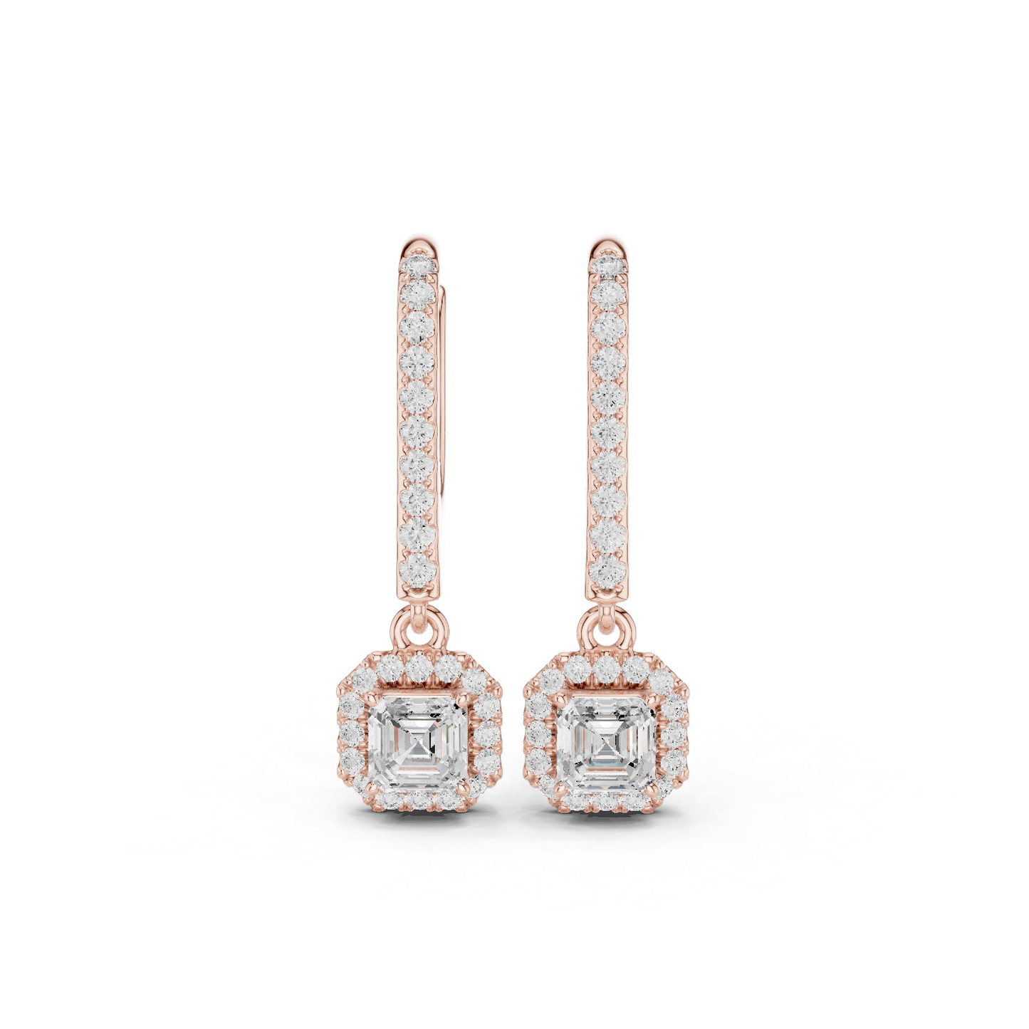 Halo Drop Earrings CAD Files – 7 Shape Collection | 3DM & STL Download