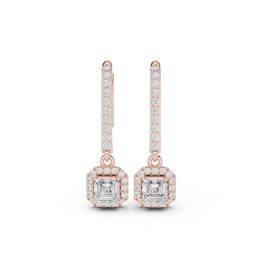Halo Drop Earrings CAD Files – 7 Shape Collection | 3DM & STL Download