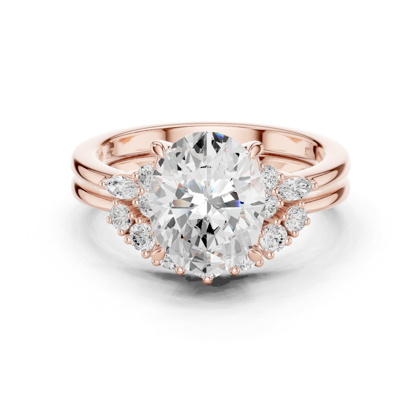 Oval Cut Stackable Ring CAD Files – 3DM & STL Download With Rendered Images
