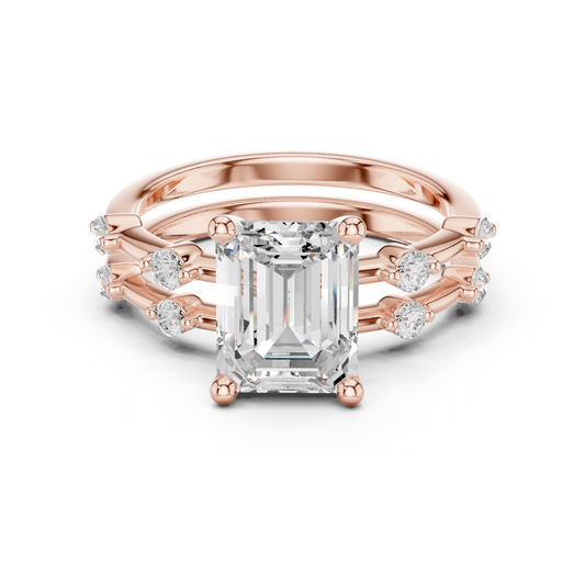 Emerald Cut Stackable Ring CAD Files – 3DM & STL Download