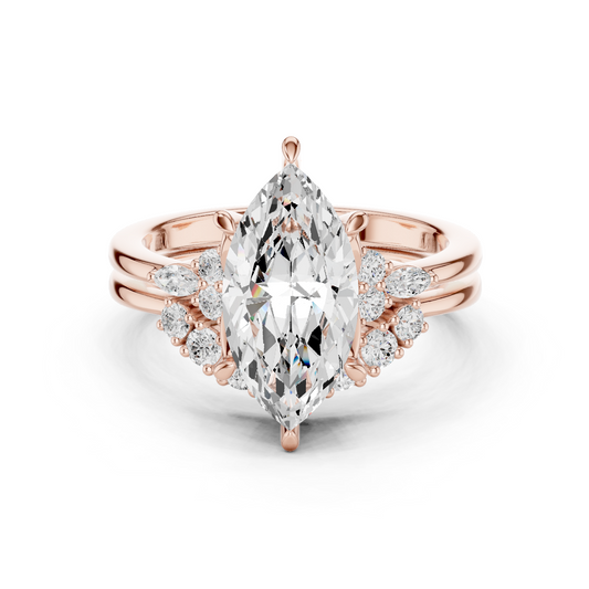 Marquise Cut Stackable Ring CAD Files – 3DM & STL Download With Rendered Images