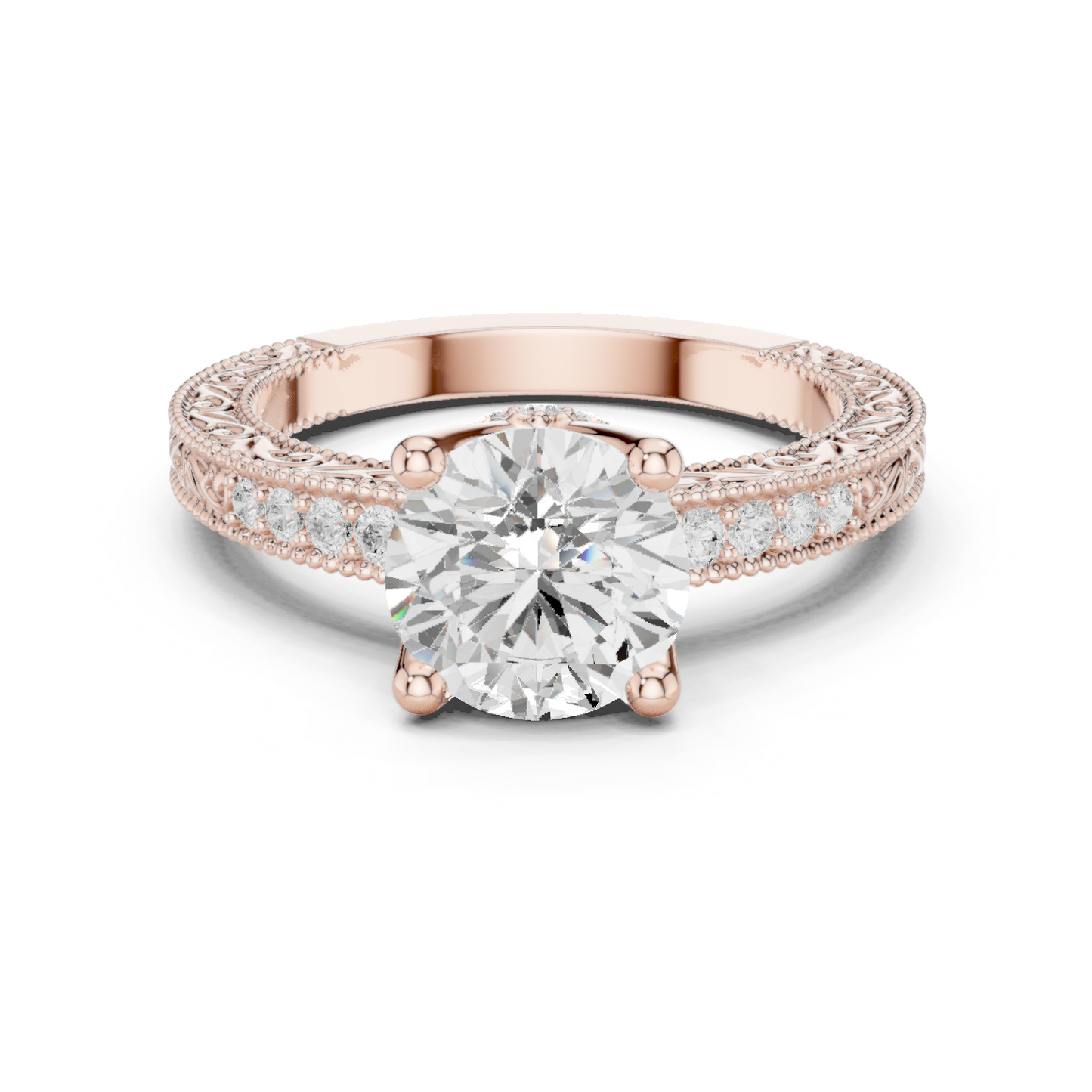 Filigree Miligrain Pave Band Ring CAD Files – Multi Shape Collection | 3DM & STL Download