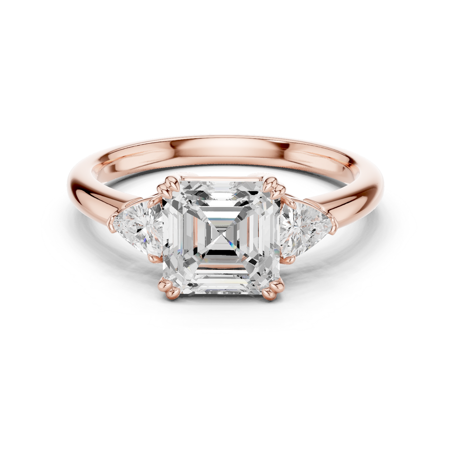 Trilogy Ring CAD Files – 8 Diamond Shape Collection | 3DM & STL Download"