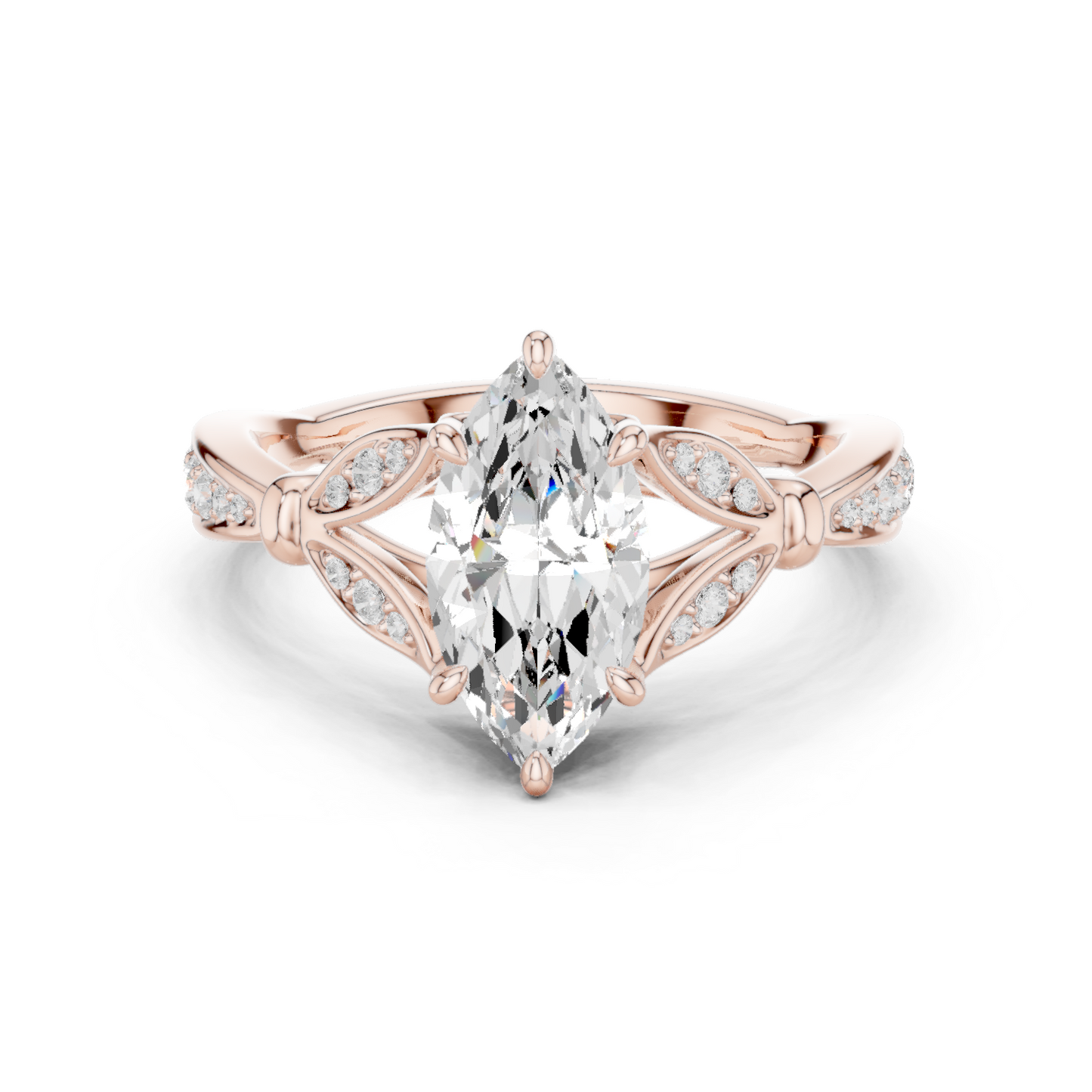 Cathedral Shoulder Pavé Band Ring CAD Files – Multi Shape Collection | 3DM & STL Download
