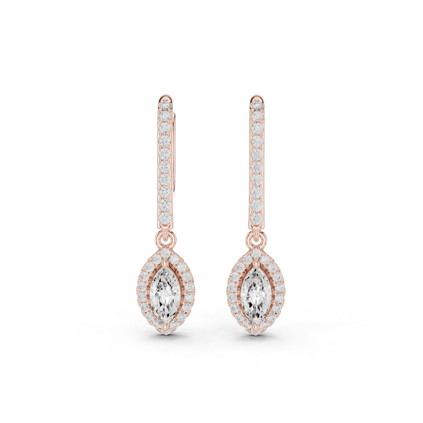 Halo Drop Earrings CAD Files – 7 Shape Collection | 3DM & STL Download