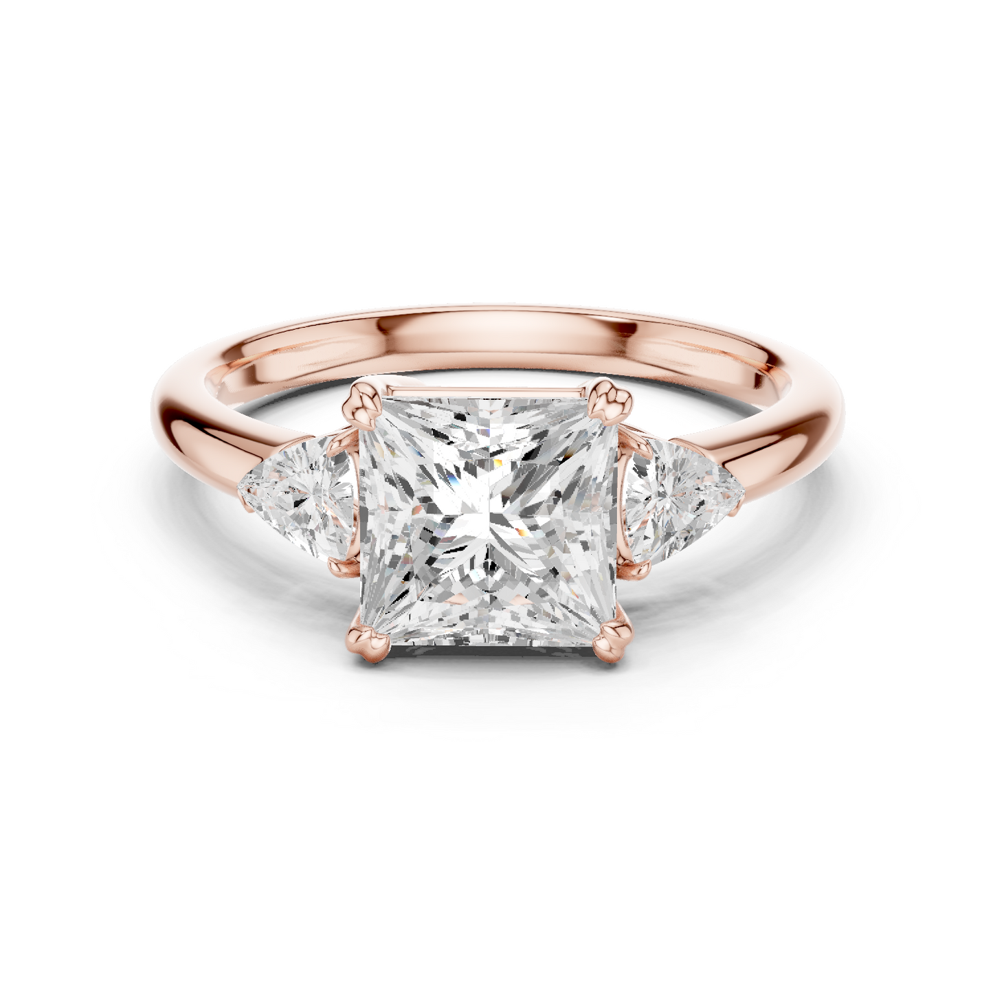 Trilogy Ring CAD Files – 8 Diamond Shape Collection | 3DM & STL Download"