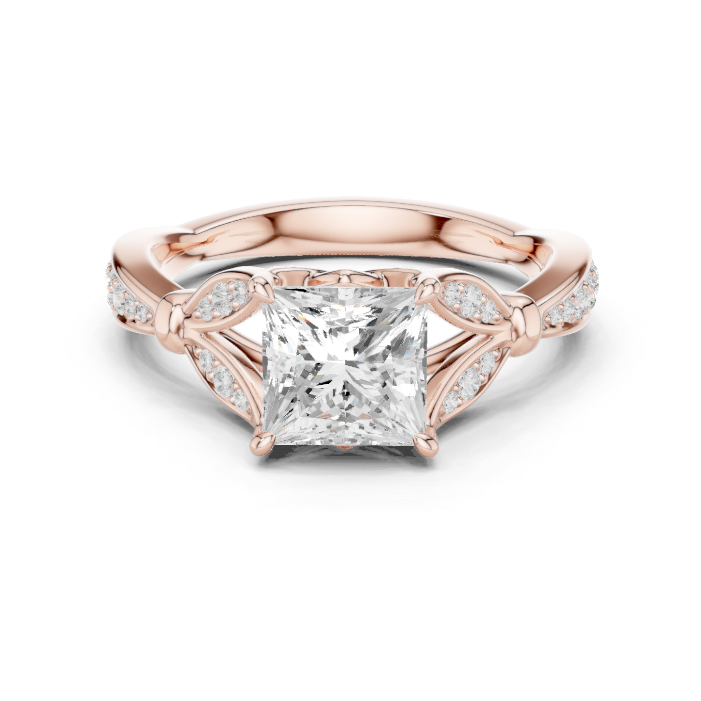 Cathedral Shoulder Pavé Band Ring CAD Files – Multi Shape Collection | 3DM & STL Download