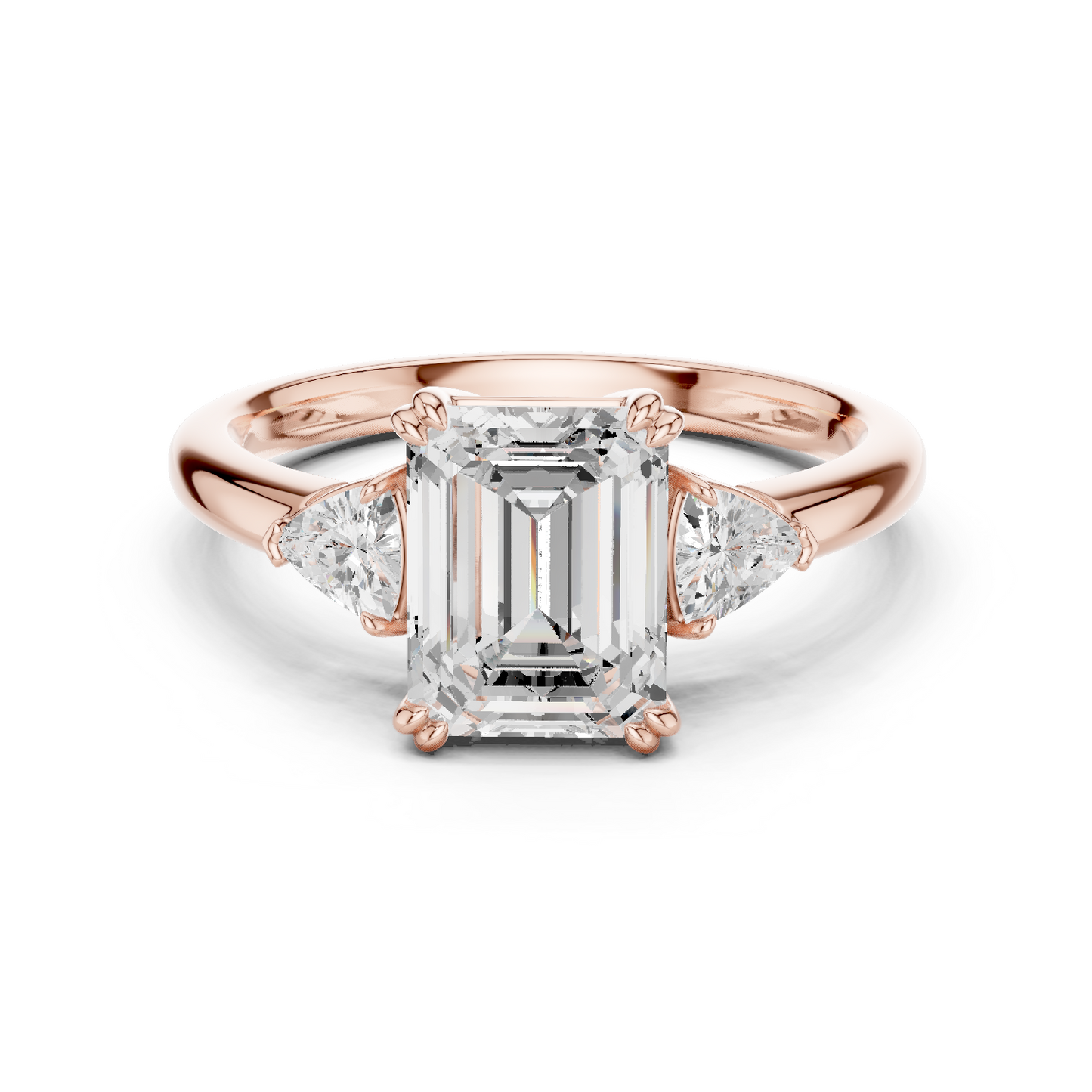 Trilogy Ring CAD Files – 8 Diamond Shape Collection | 3DM & STL Download"