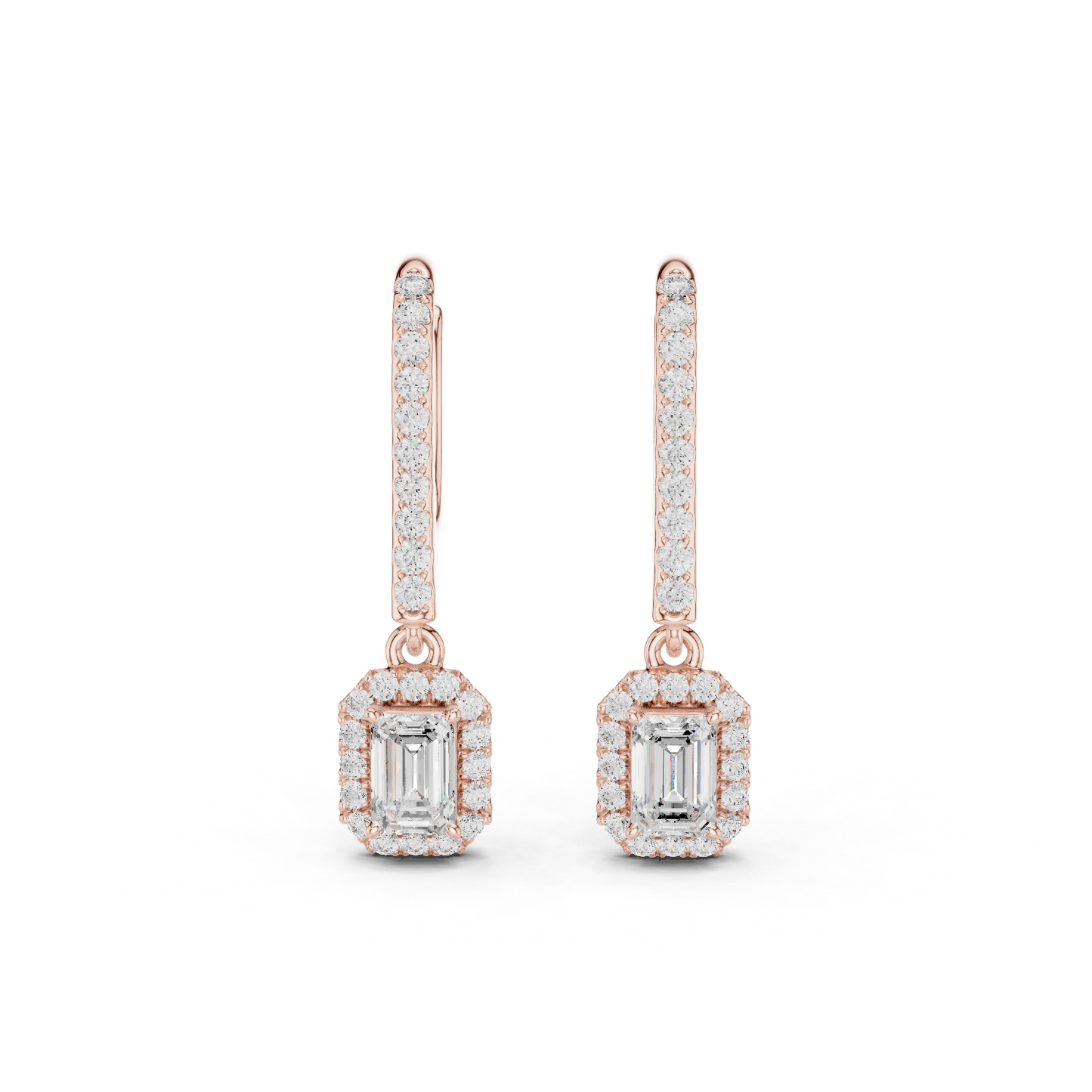 Halo Drop Earrings CAD Files – 7 Shape Collection | 3DM & STL Download