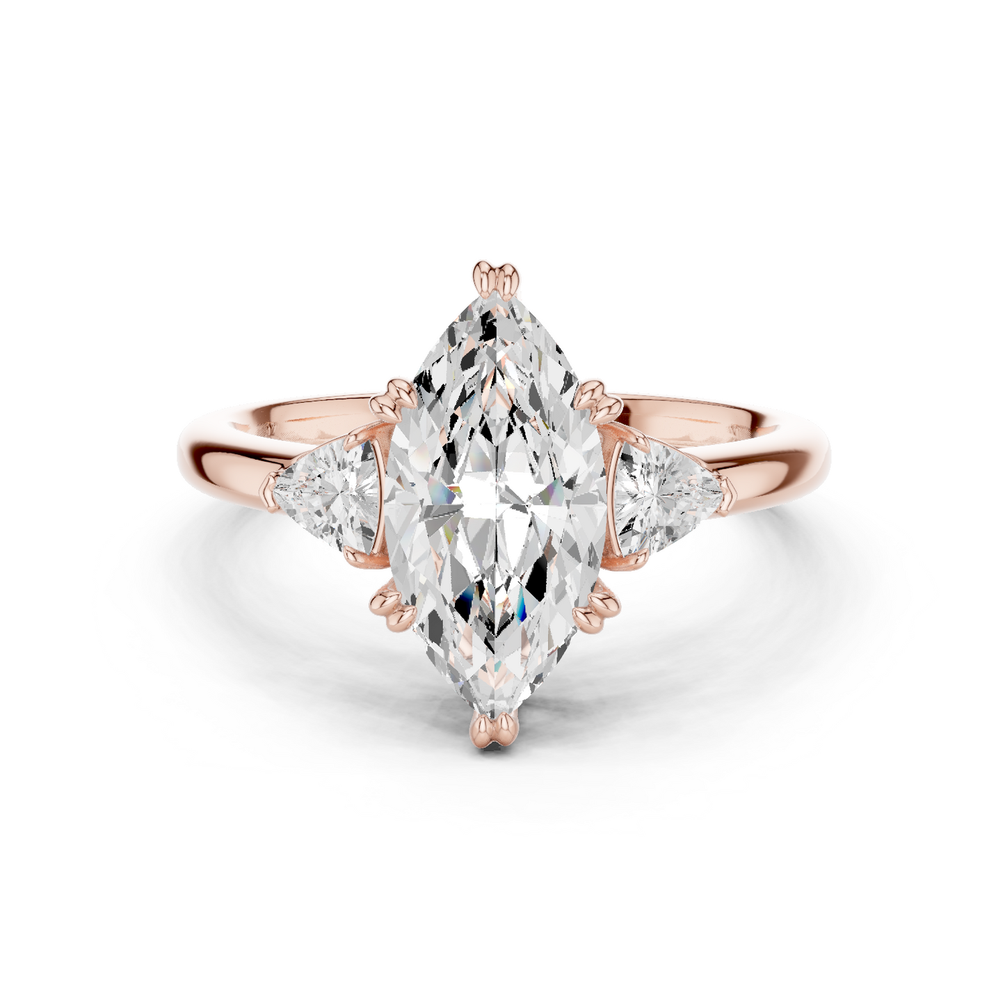 Trilogy Ring CAD Files – 8 Diamond Shape Collection | 3DM & STL Download"