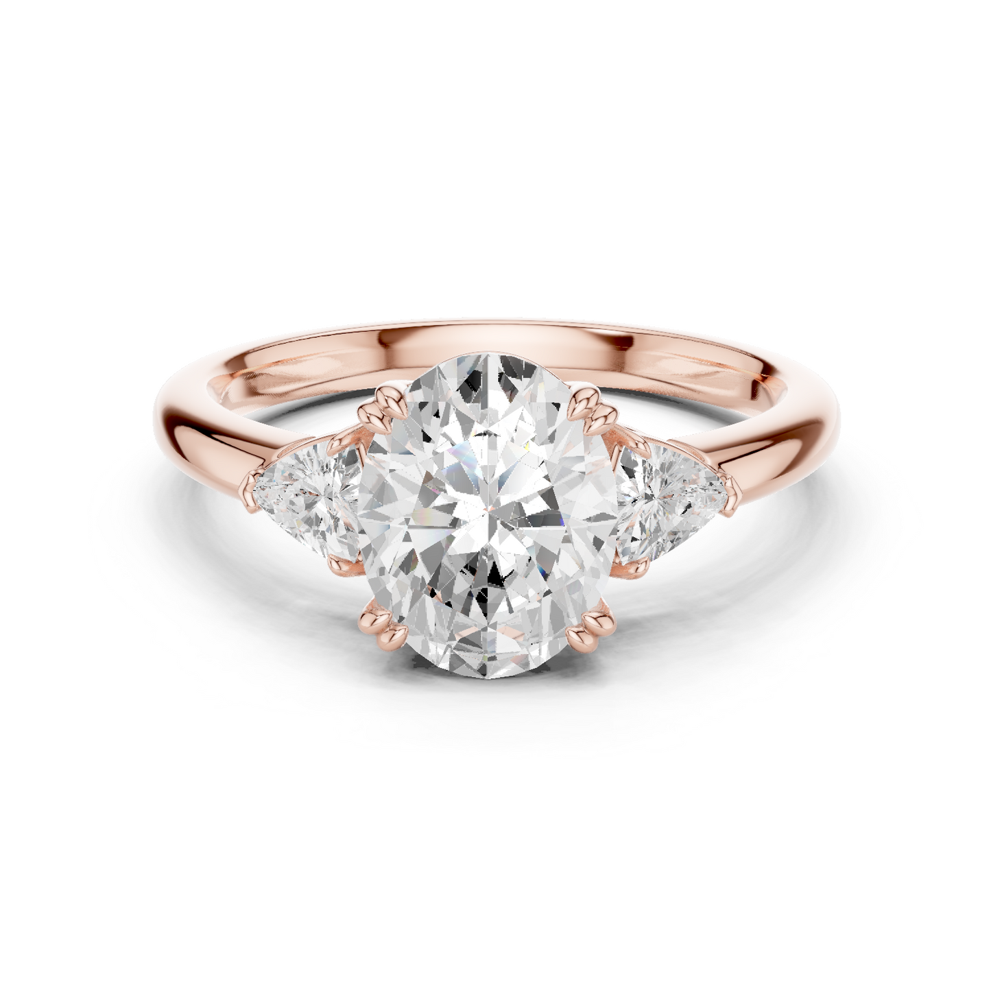 Trilogy Ring CAD Files – 8 Diamond Shape Collection | 3DM & STL Download"