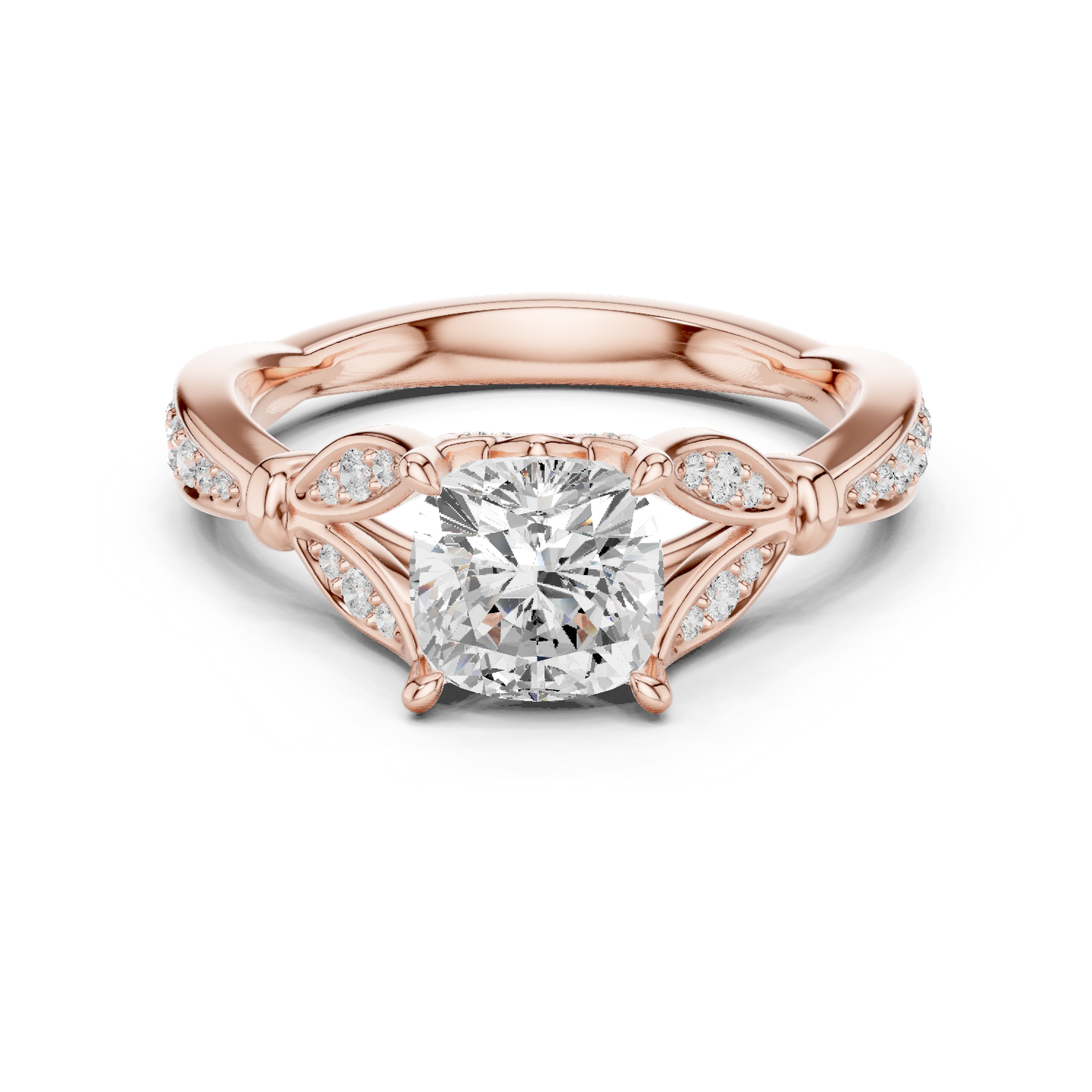 Cathedral Shoulder Pavé Band Ring CAD Files – Multi Shape Collection | 3DM & STL Download