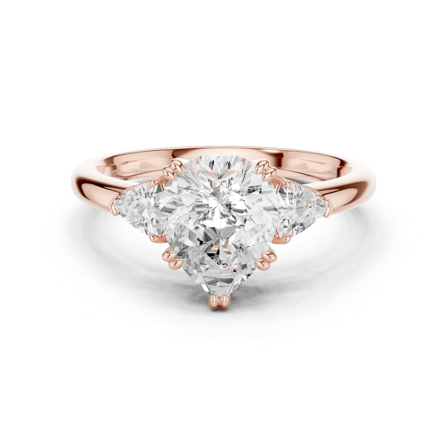 Trilogy Ring CAD Files – 8 Diamond Shape Collection | 3DM & STL Download"