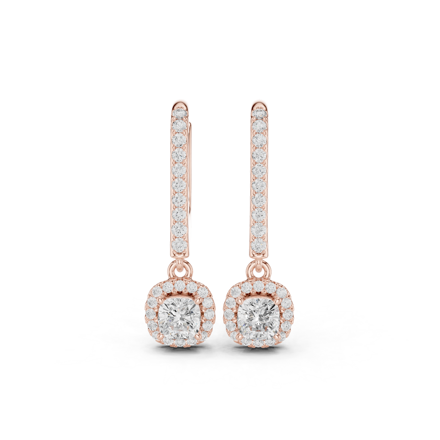 Halo Drop Earrings CAD Files – 7 Shape Collection | 3DM & STL Download