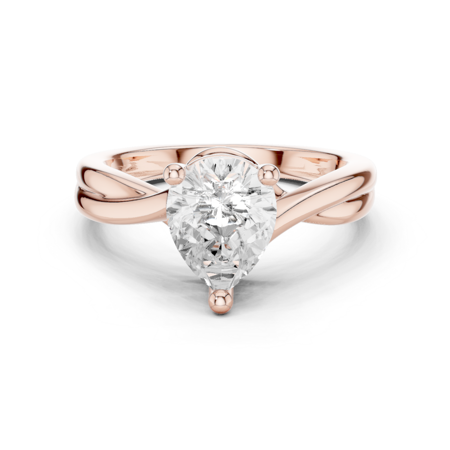 Twist Band Solitaire Ring CAD Files – 6 Diamond Shape Collection | 3DM & STL Download