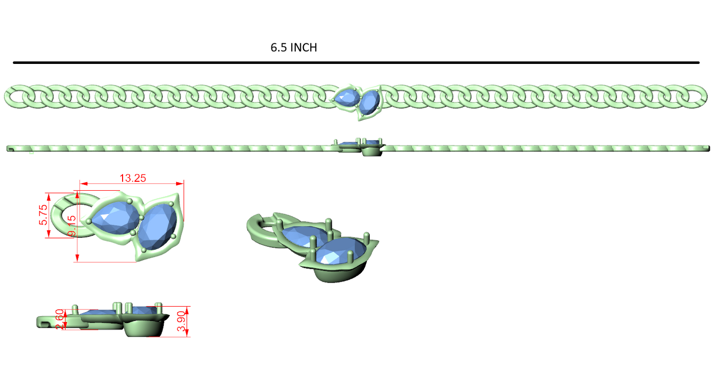 Men's Bracelet CAD Files – 15 Model Collection | 3DM & STL Download