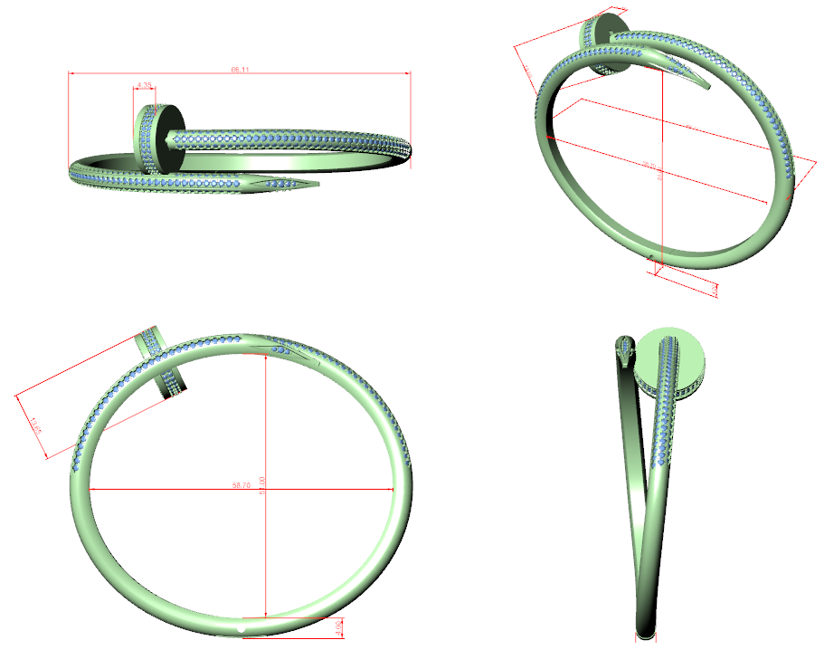 Men's Bracelet CAD Files – 15 Model Collection | 3DM & STL Download