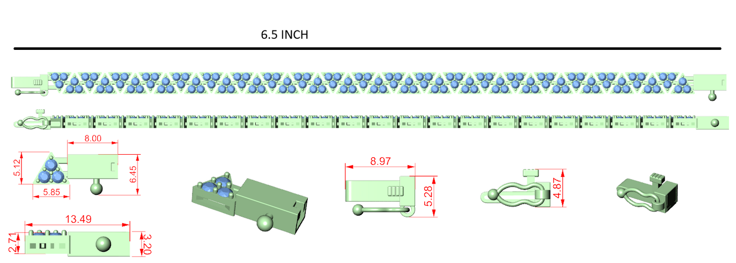 Men's Bracelet CAD Files – 15 Model Collection | 3DM & STL Download