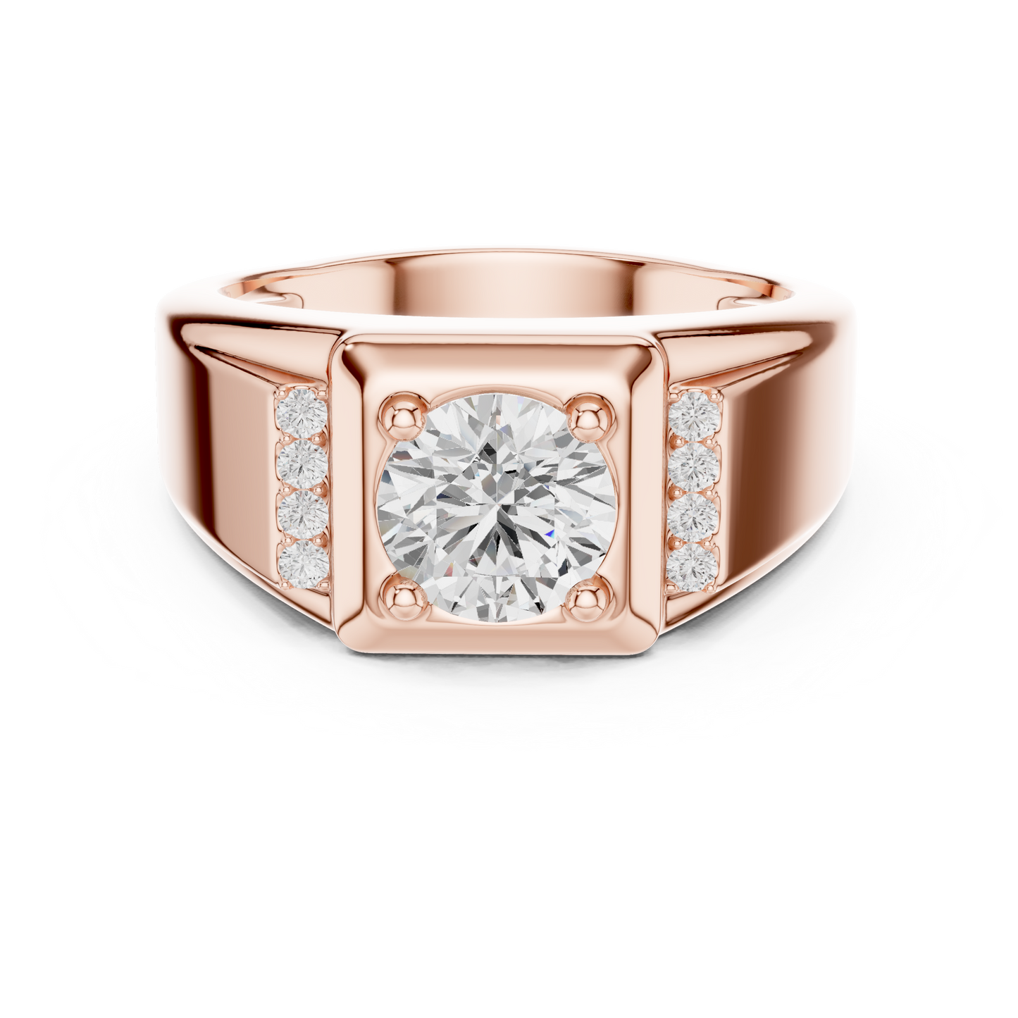 Men's Diamond Signet Ring CAD Files- 20 Models Collection| 3DM & STL Download