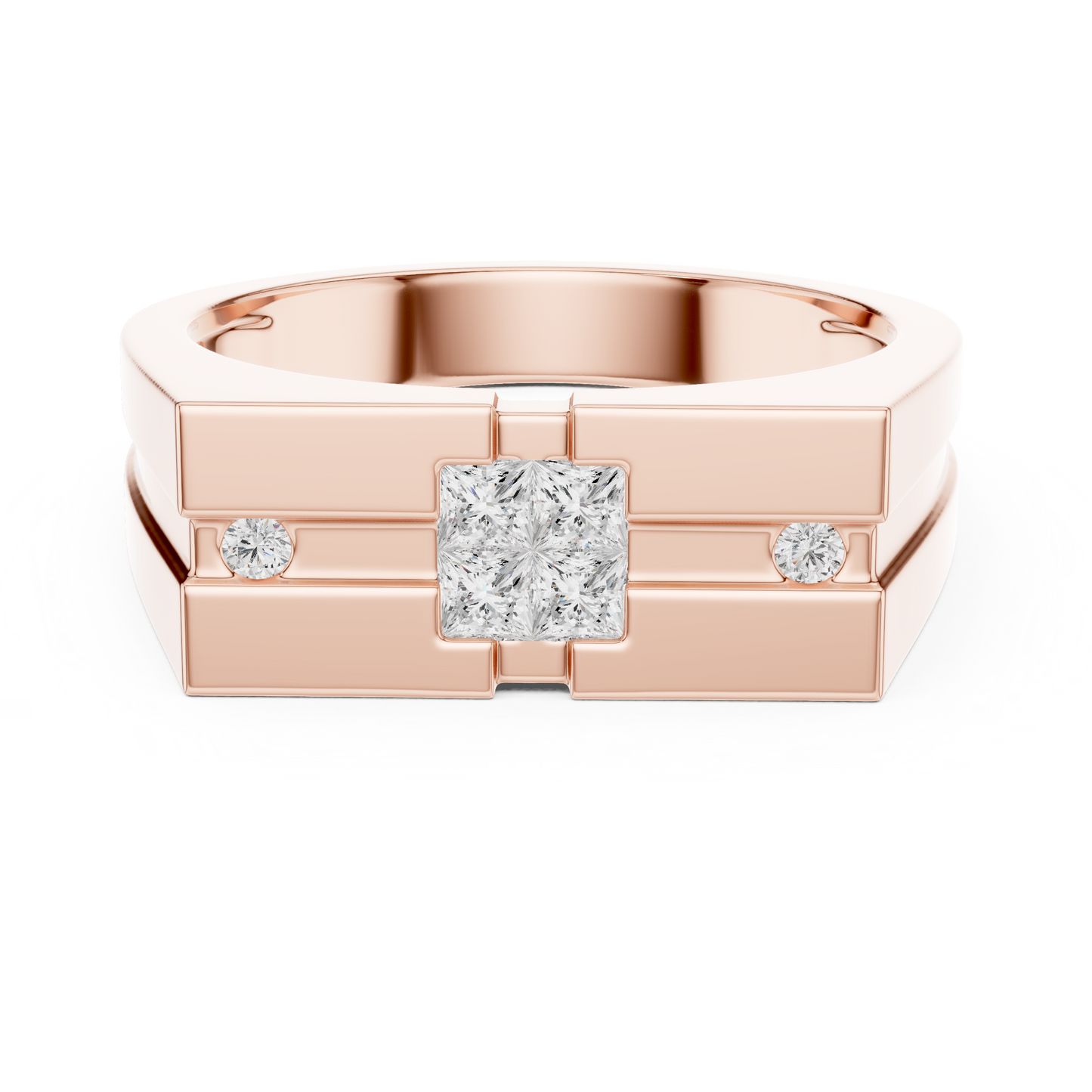 Men's Diamond Signet Ring CAD Files- 20 Models Collection| 3DM & STL Download