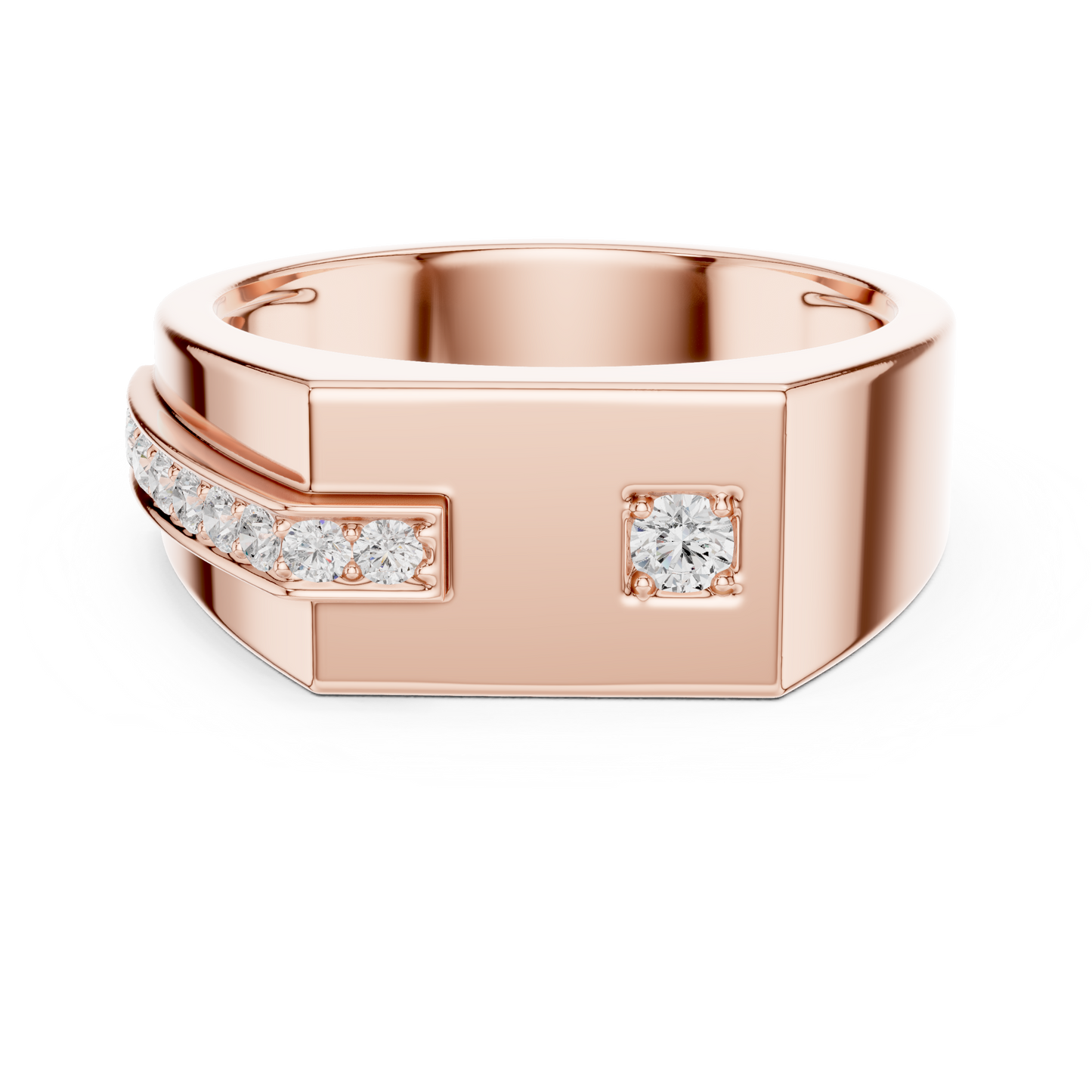 Men's Diamond Signet Ring CAD Files- 20 Models Collection| 3DM & STL Download