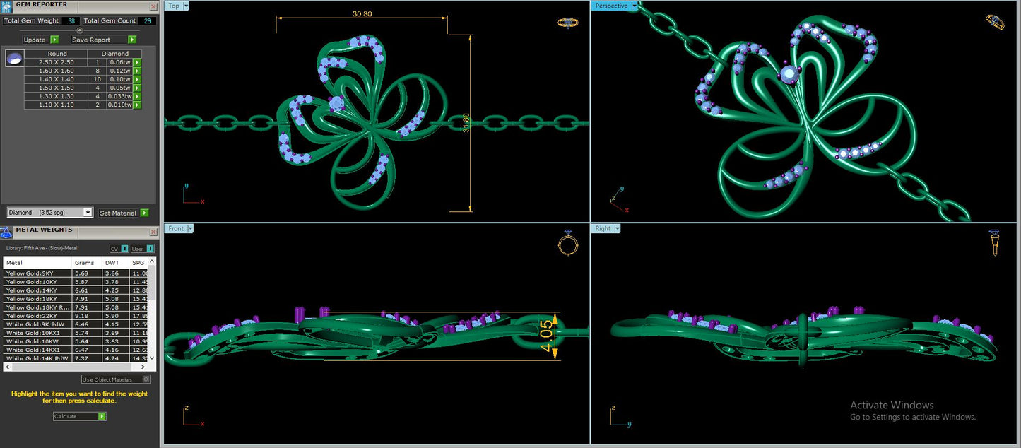 Women's Bracelet CAD Files – 16 Model Collection | 3DM & STL Download