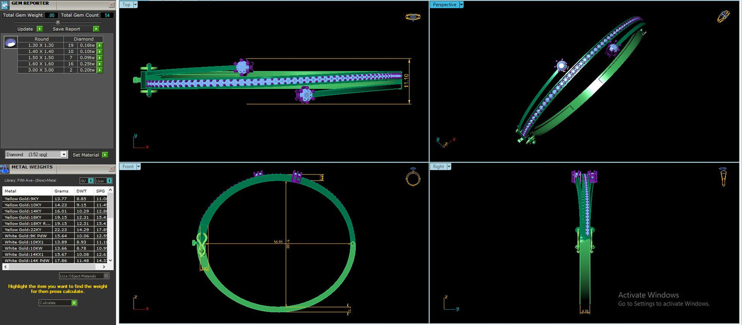 Women's Bracelet CAD Files – 16 Model Collection | 3DM & STL Download
