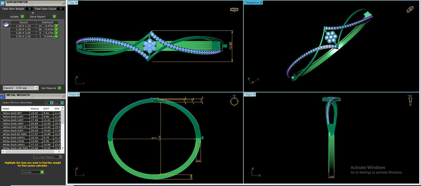 Women's Bracelet CAD Files – 16 Model Collection | 3DM & STL Download