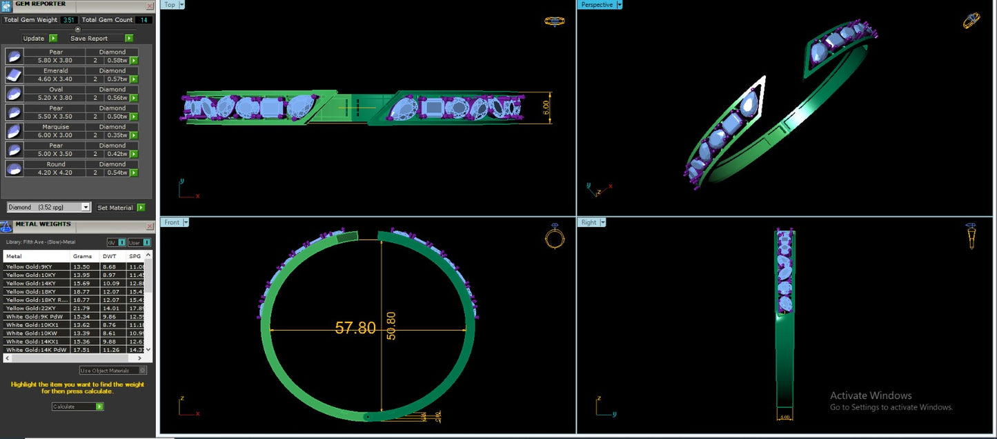 Women's Luxury Bangle & Bracelet CAD Files – 16 Model Collection | 3DM & STL Download