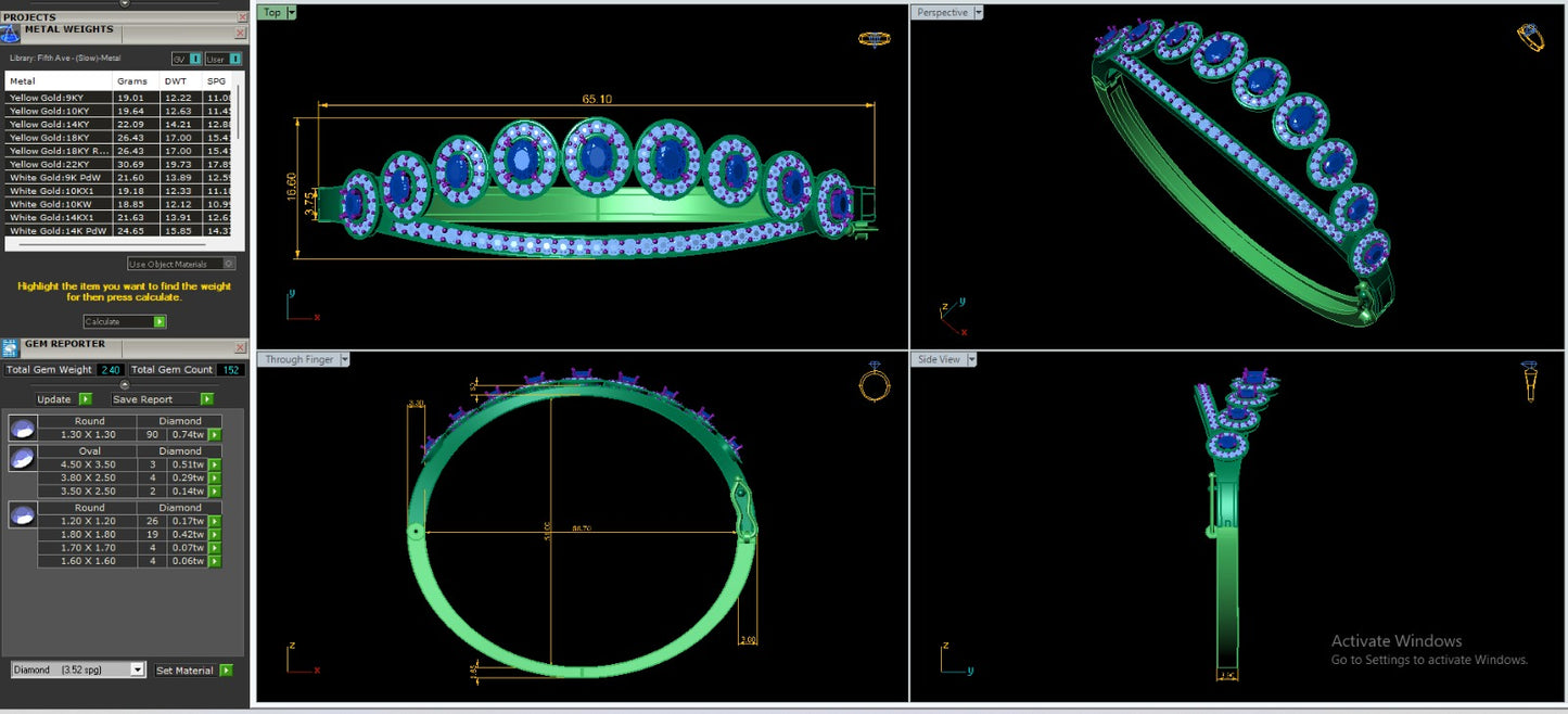 Women's Luxury Bangle & Bracelet CAD Files – 16 Model Collection | 3DM & STL Download
