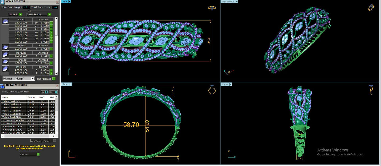 Women's Bracelet CAD Files – 16 Model Collection | 3DM & STL Download