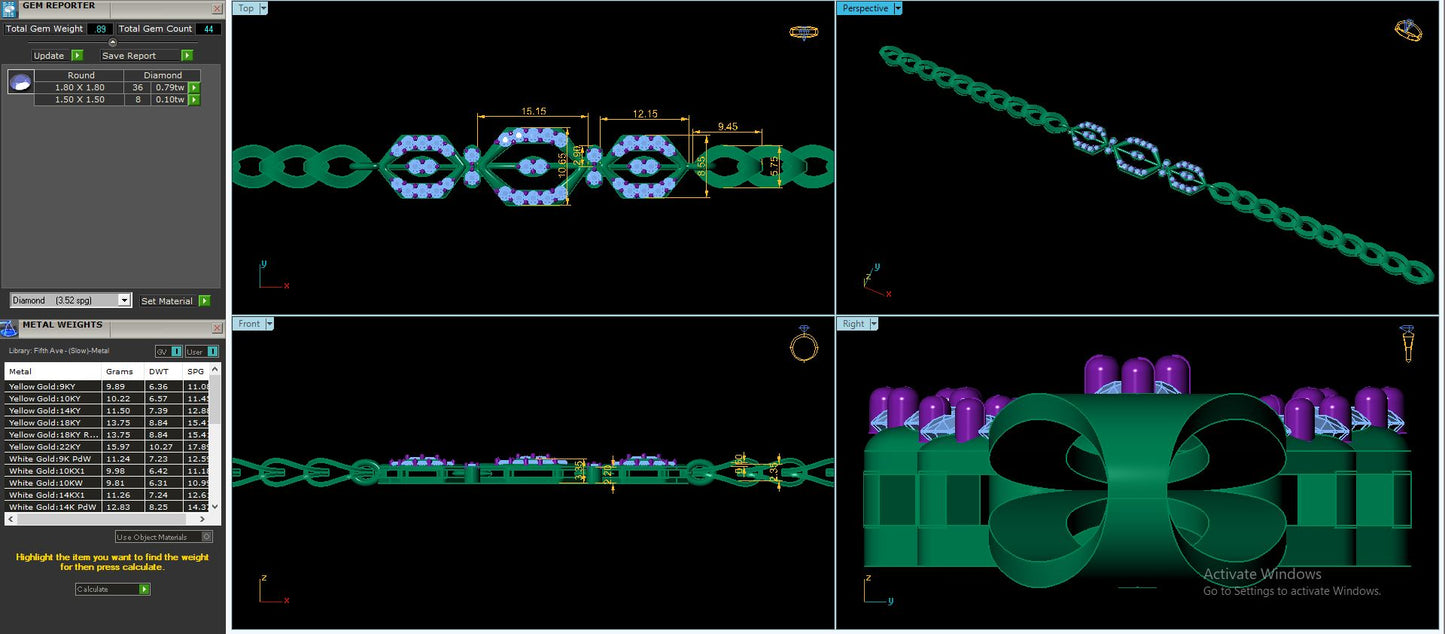 Women's Luxury Bangle & Bracelet CAD Files – 16 Model Collection | 3DM & STL Download