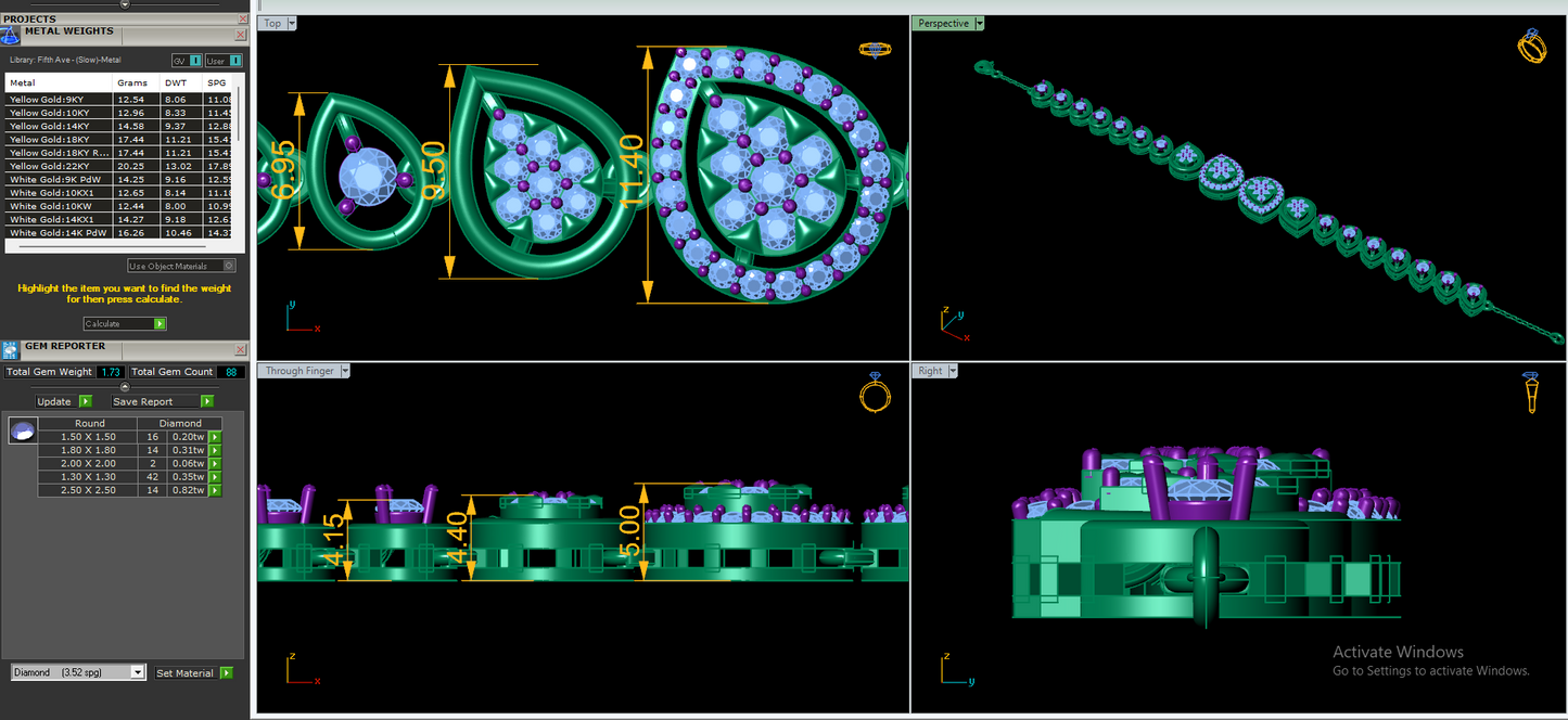 Women's Luxury Bangle & Bracelet CAD Files – 16 Model Collection | 3DM & STL Download