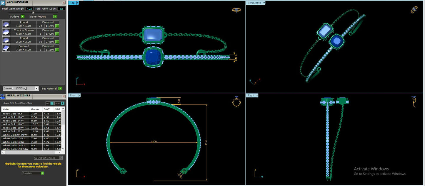 Women's Luxury Bangle & Bracelet CAD Files – 16 Model Collection | 3DM & STL Download