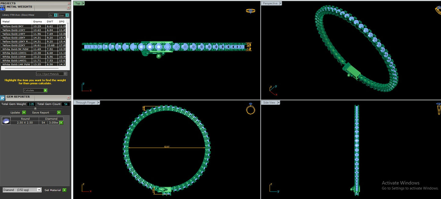 Women's Luxury Bangle & Bracelet CAD Files – 16 Model Collection | 3DM & STL Download