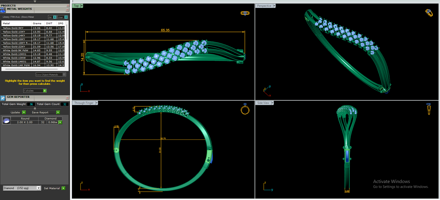 Women's Luxury Bangle & Bracelet CAD Files – 16 Model Collection | 3DM & STL Download