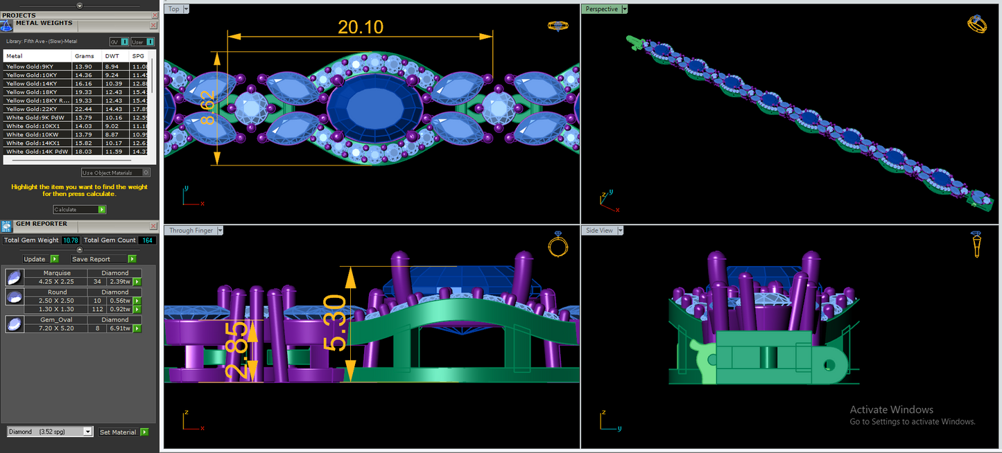 Women's Designer Bangle & Bracelet CAD Files – 12 Model Collection | 3DM & STL Download
