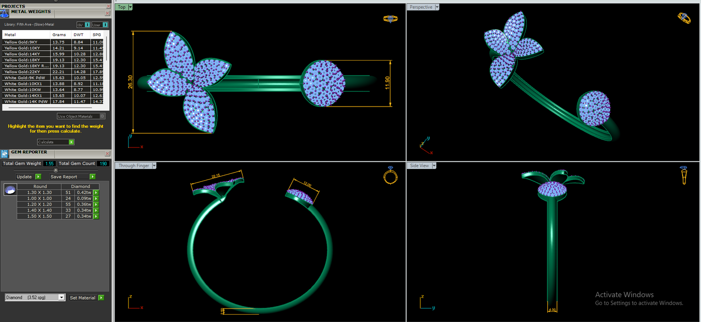Women's Designer Bangle & Bracelet CAD Files – 12 Model Collection | 3DM & STL Download